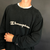 VINTAGE CHAMPION SWEATSHIRT WITH BIG EMBROIDERED SPELLOUT - XL - Vintique Clothing