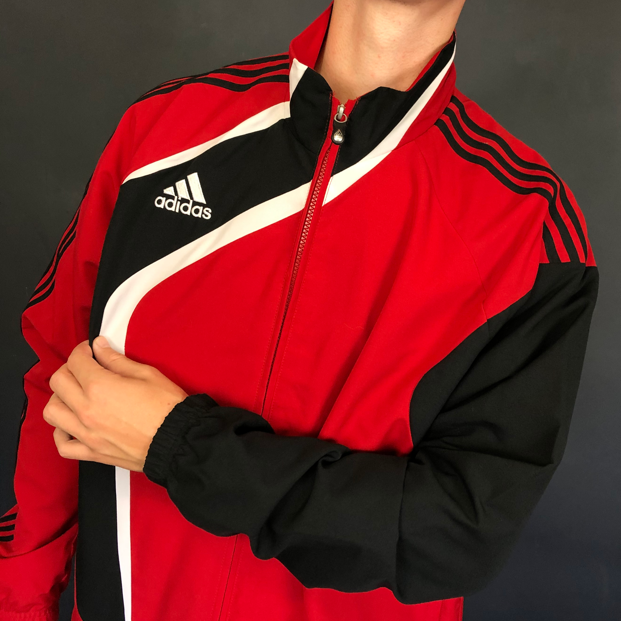 VINTAGE ADIDAS TRACK JACKET - LARGE - Vintique Clothing