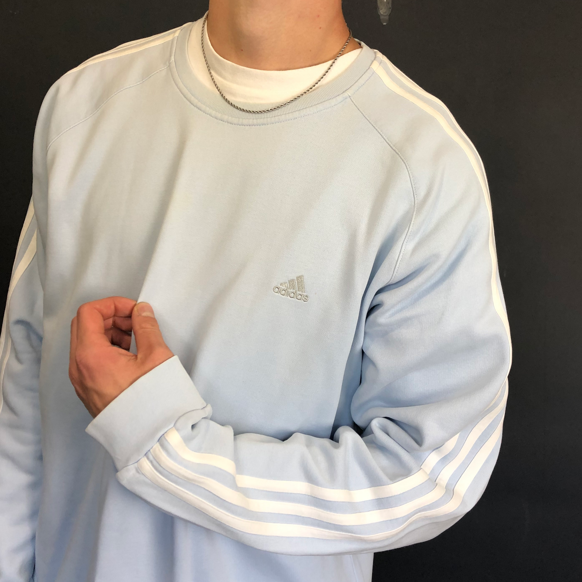 VINTAGE ADIDAS SWEATSHIRT WITH EMBROIDERED LOGO - Vintique Clothing