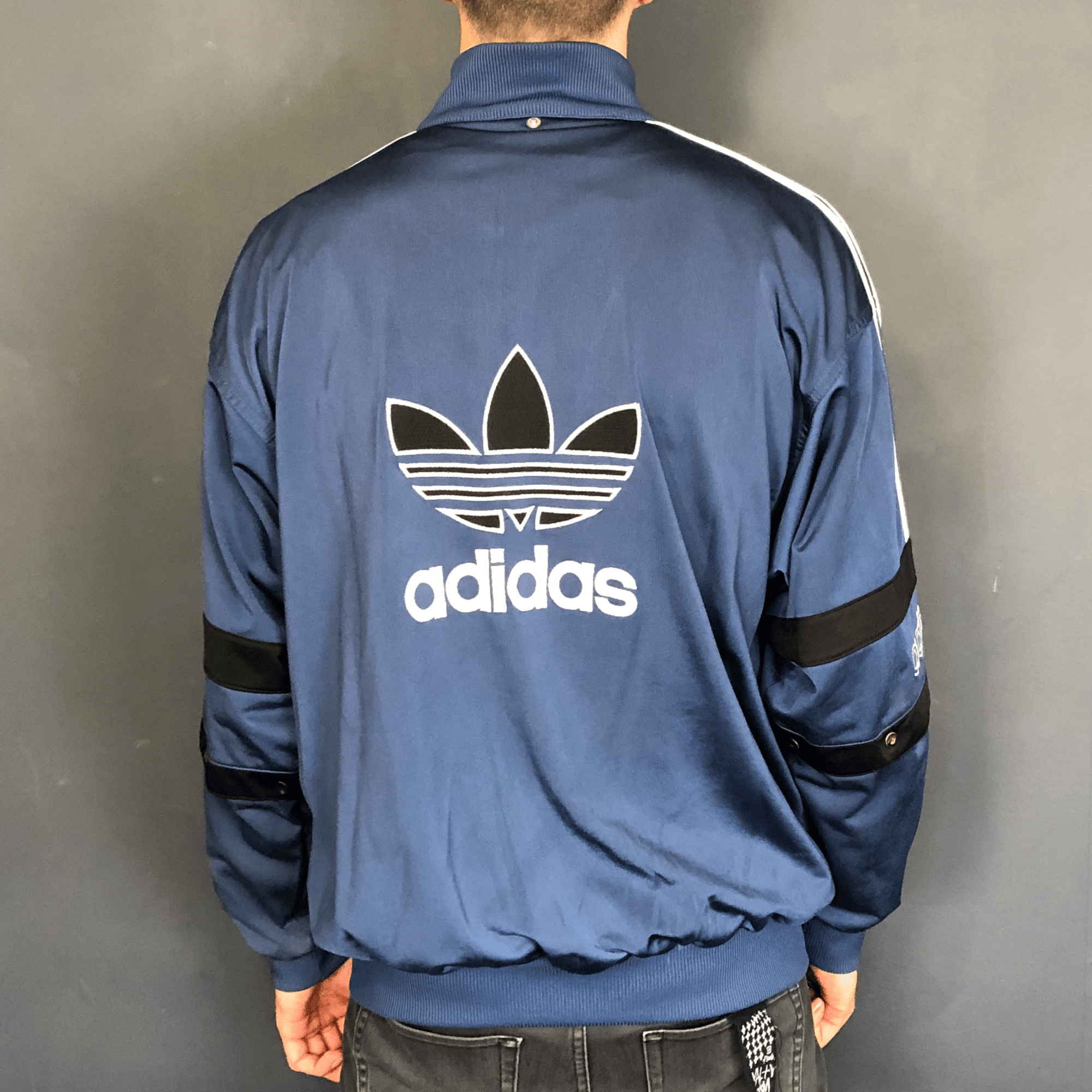 Vintage Adidas Originals Embroidered Track Jacket - Oversized Medium/Fitted Large - Vintique Clothing