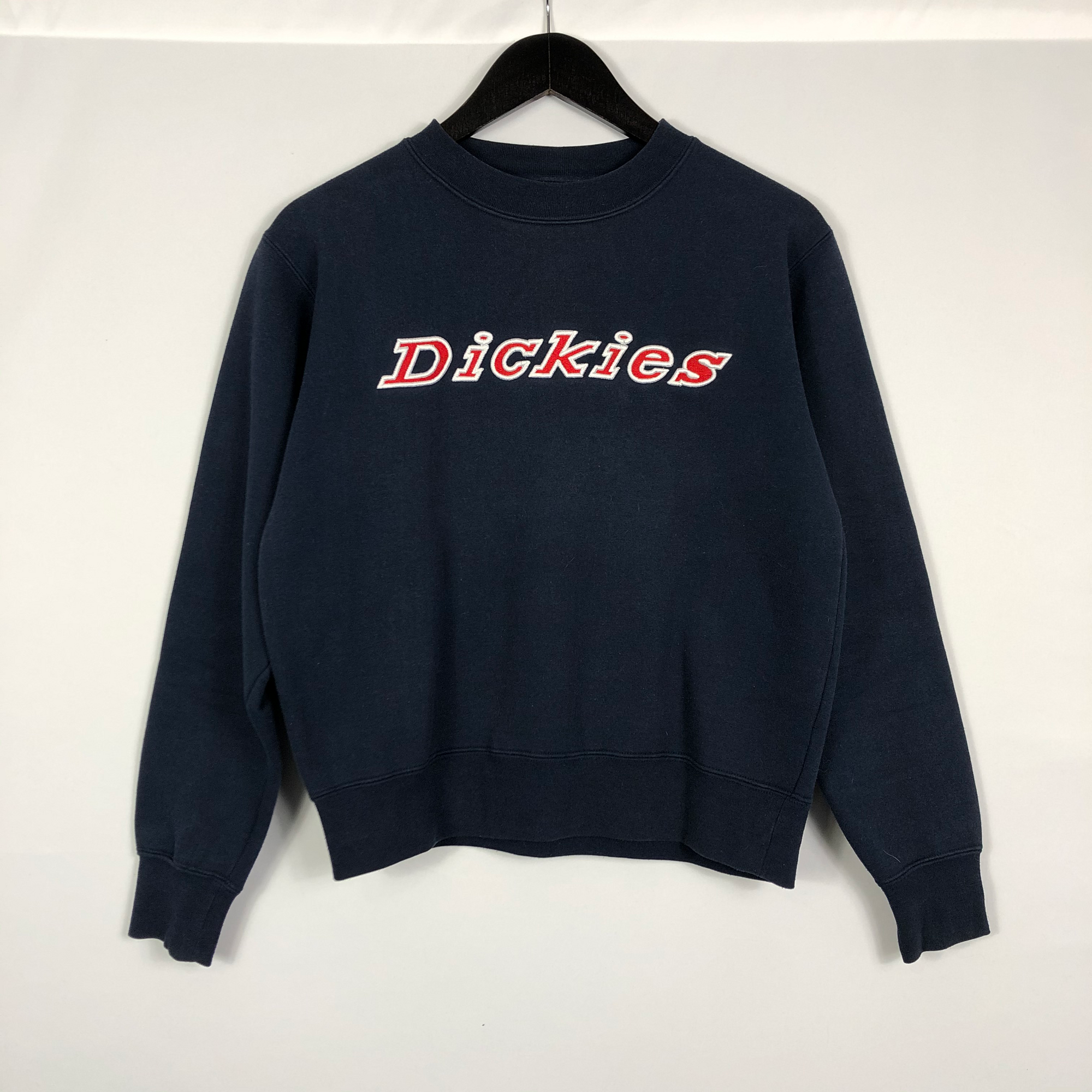 Vintage Dickies Spellout Sweatshirt in Navy - Women's Small