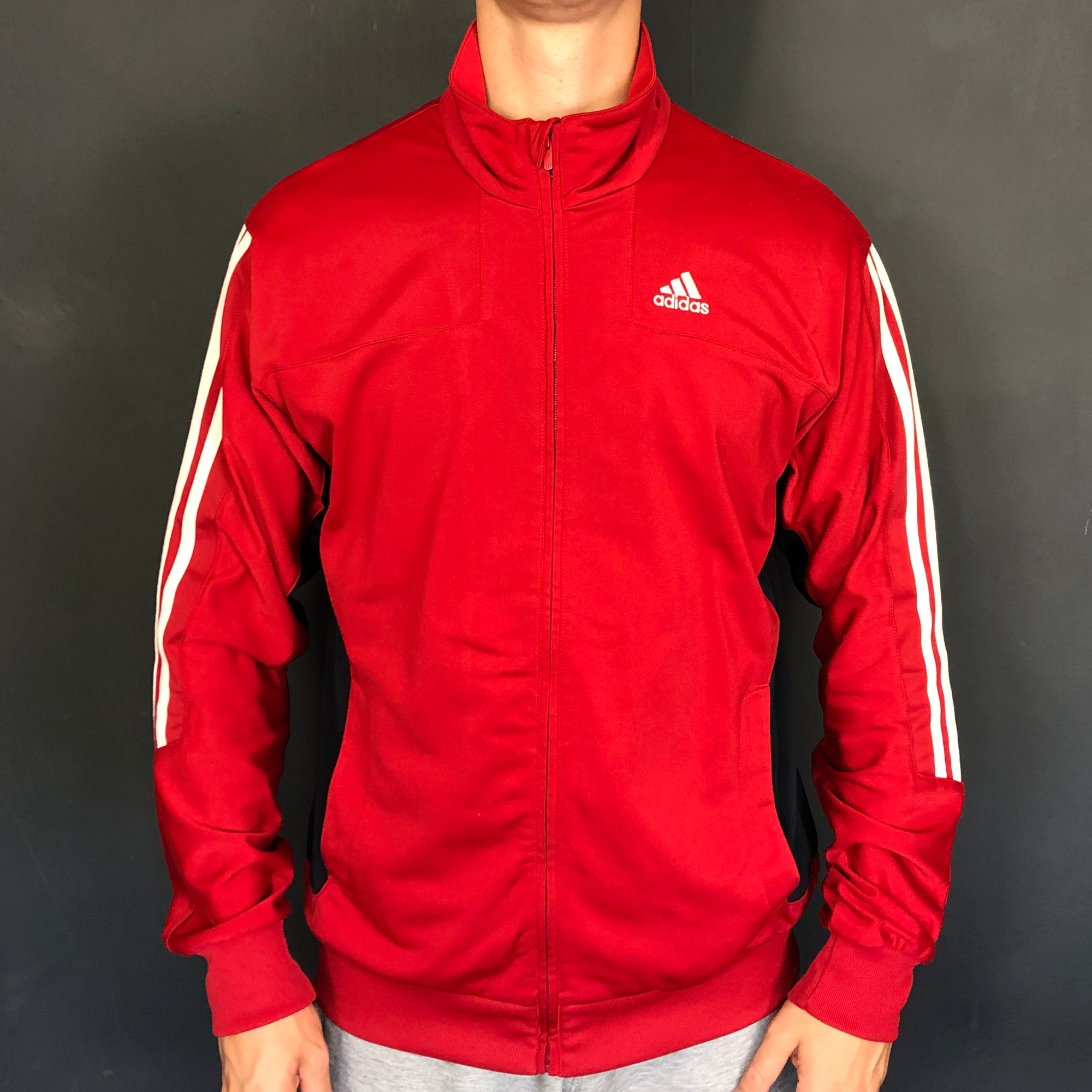 VINTAGE ADIDAS TRACK JACKET - LARGE - Vintique Clothing