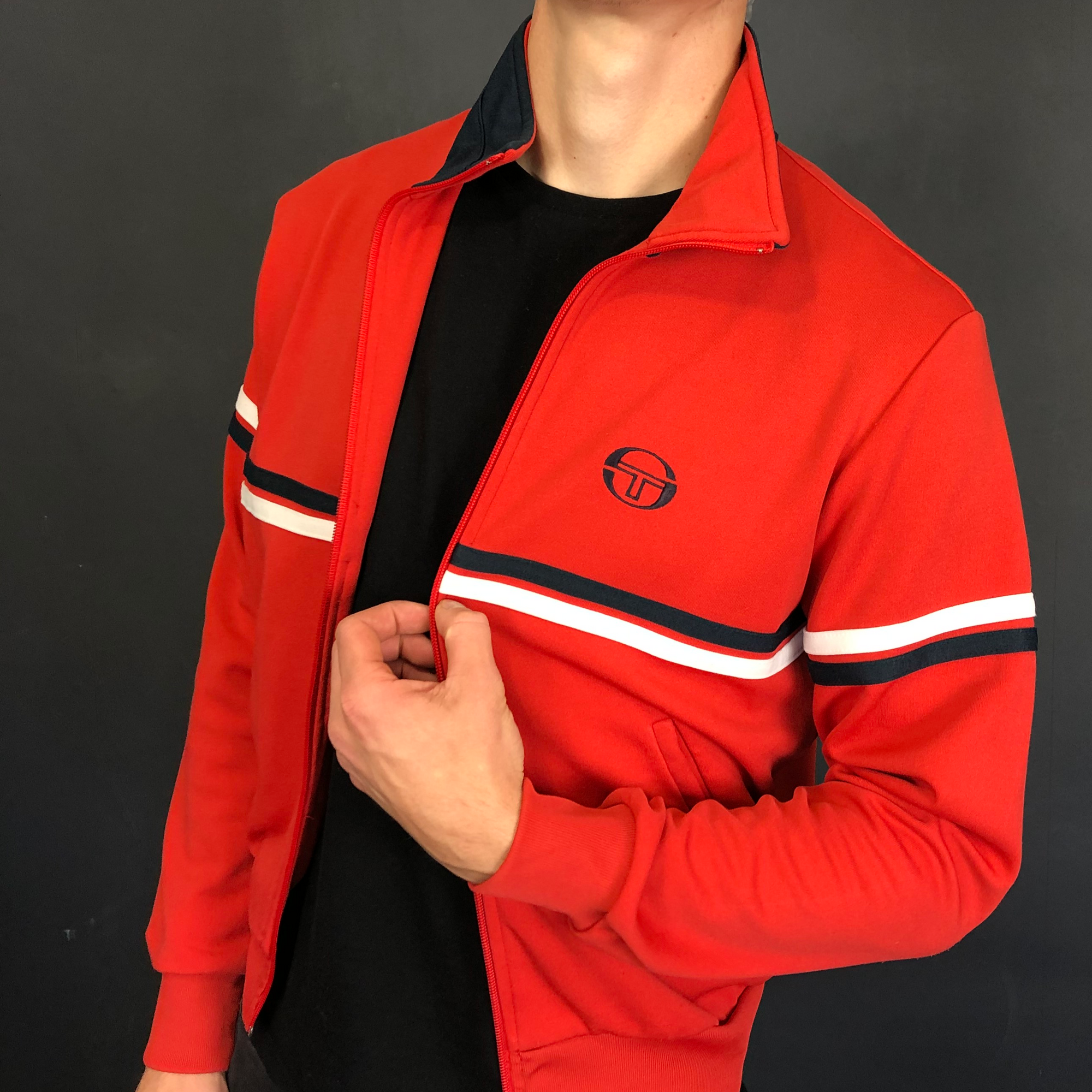 VINTAGE SERGIO TACCHINI TRACK JACKET - Medium - Vintique Clothing