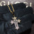 Iced Out 50 Cent Gold Cross Pendant - Vintique Clothing