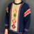 VINTAGE CRAZY PATTERN KNITTED JUMPER / SWEATER - XL - Vintique Clothing