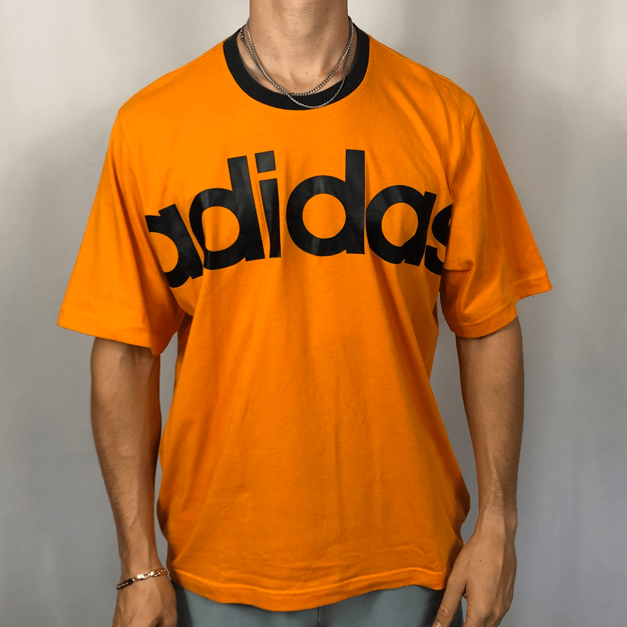 Vintage Oversized Adidas Printed Spellout Tee - XL - Vintique Clothing