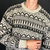 Vintage Crazy Pattern Knitted Jumper / Sweater - Large - Vintique Clothing