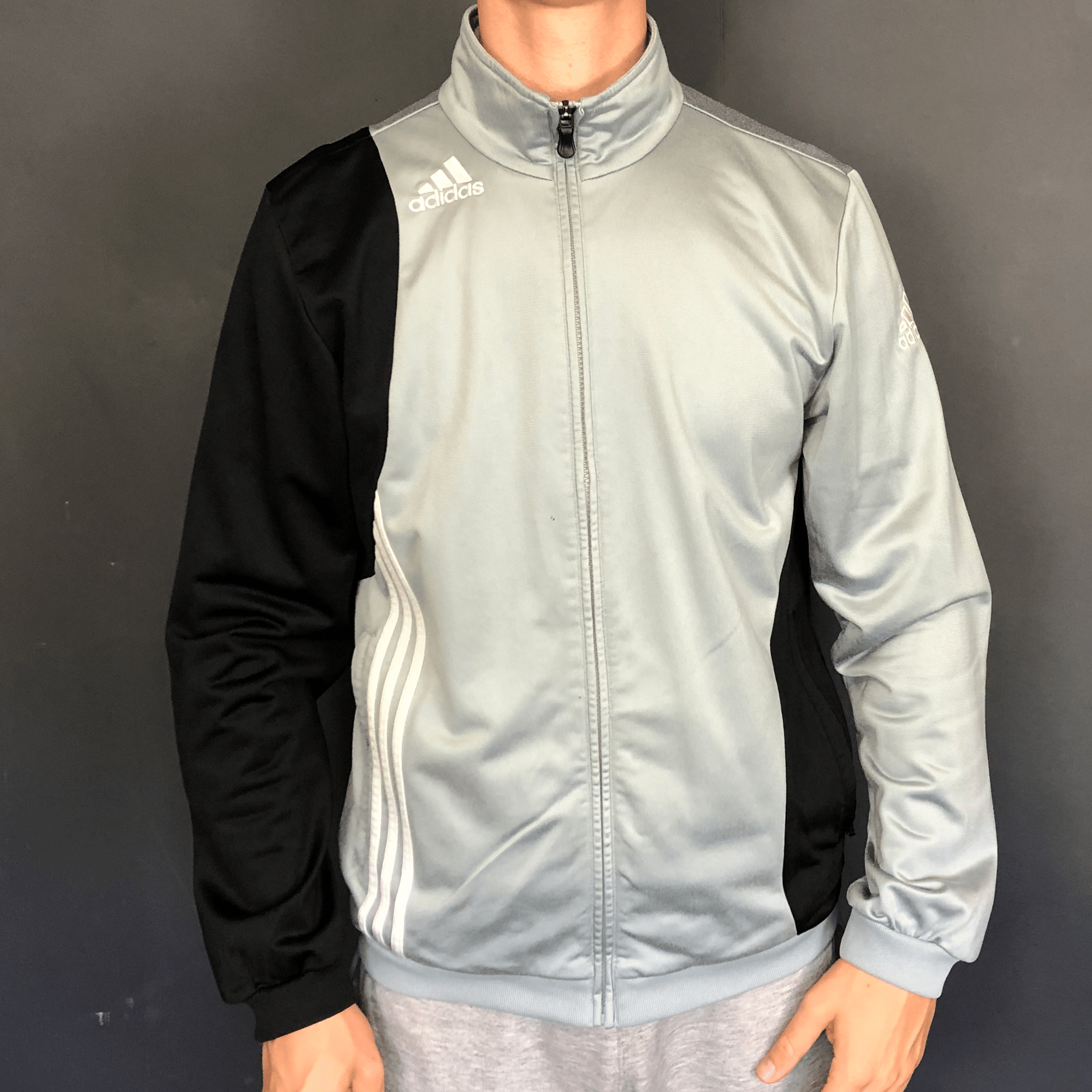 Vintage Silver Adidas Track Jacket - Large - Vintique Clothing
