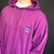 VINTAGE ADIDAS HOODIE WITH SPELLOUT & LOGO IN PLUM - Large - Vintique Clothing