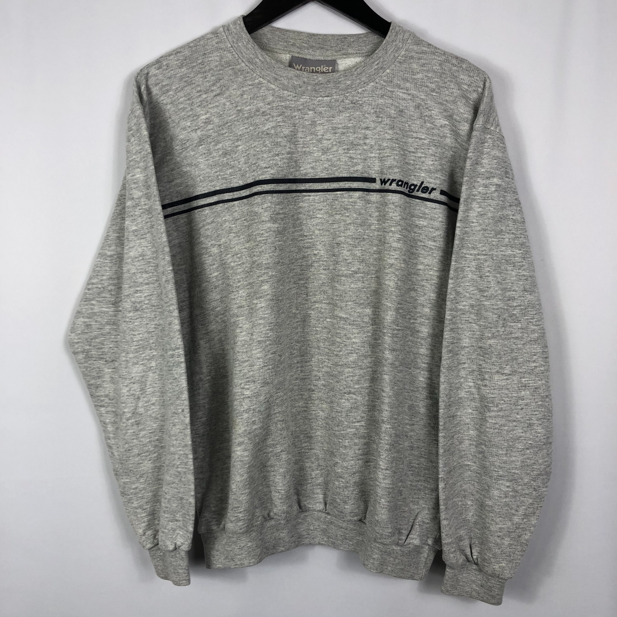 Vintage Wrangler Sweatshirt in Grey - Men's Medium/Women's Large