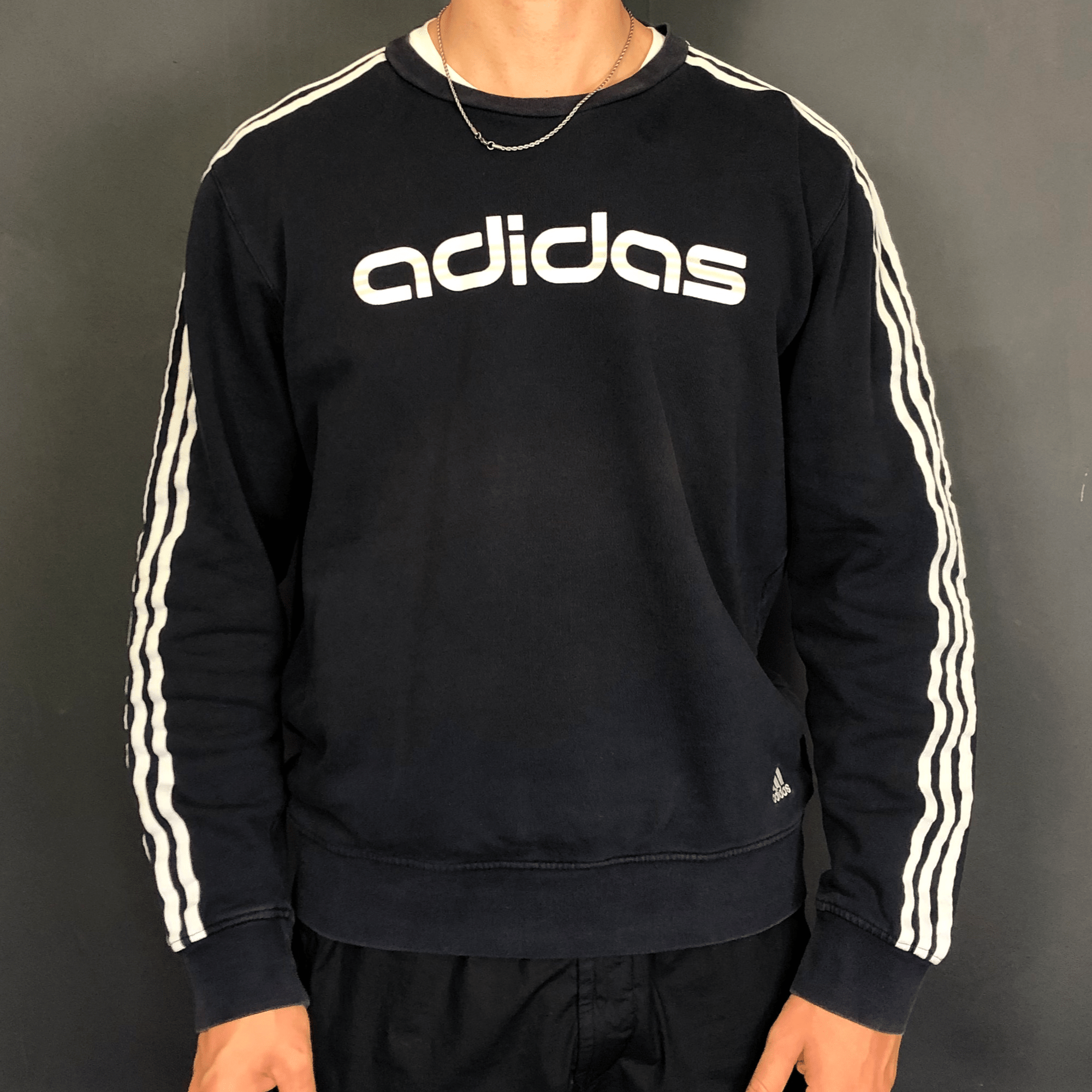 Vintage Adidas Sweatshirt with Printed Spellout - Vintique Clothing