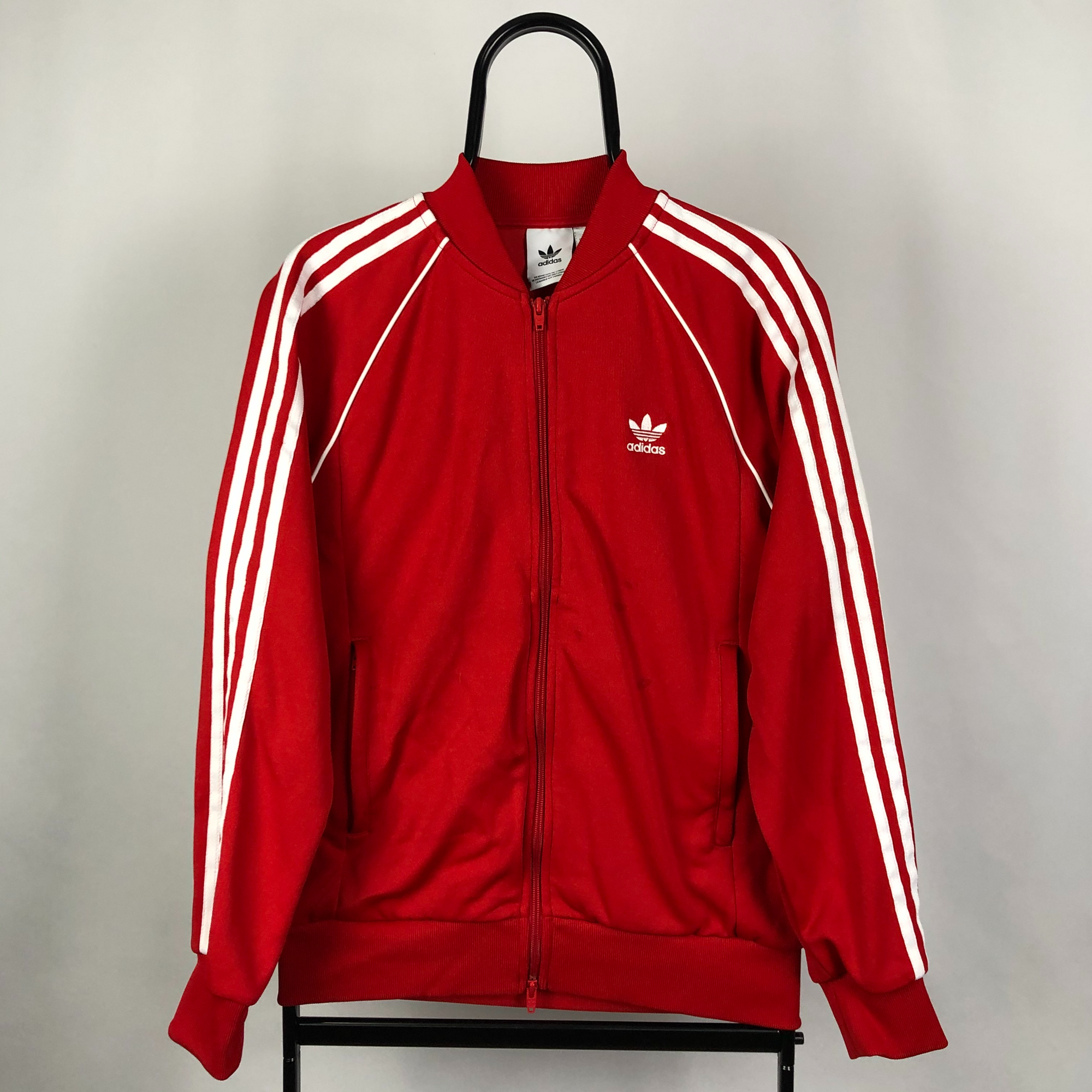 Vintage Adidas Track Jacket in Red - Men's Medium/Women's Large