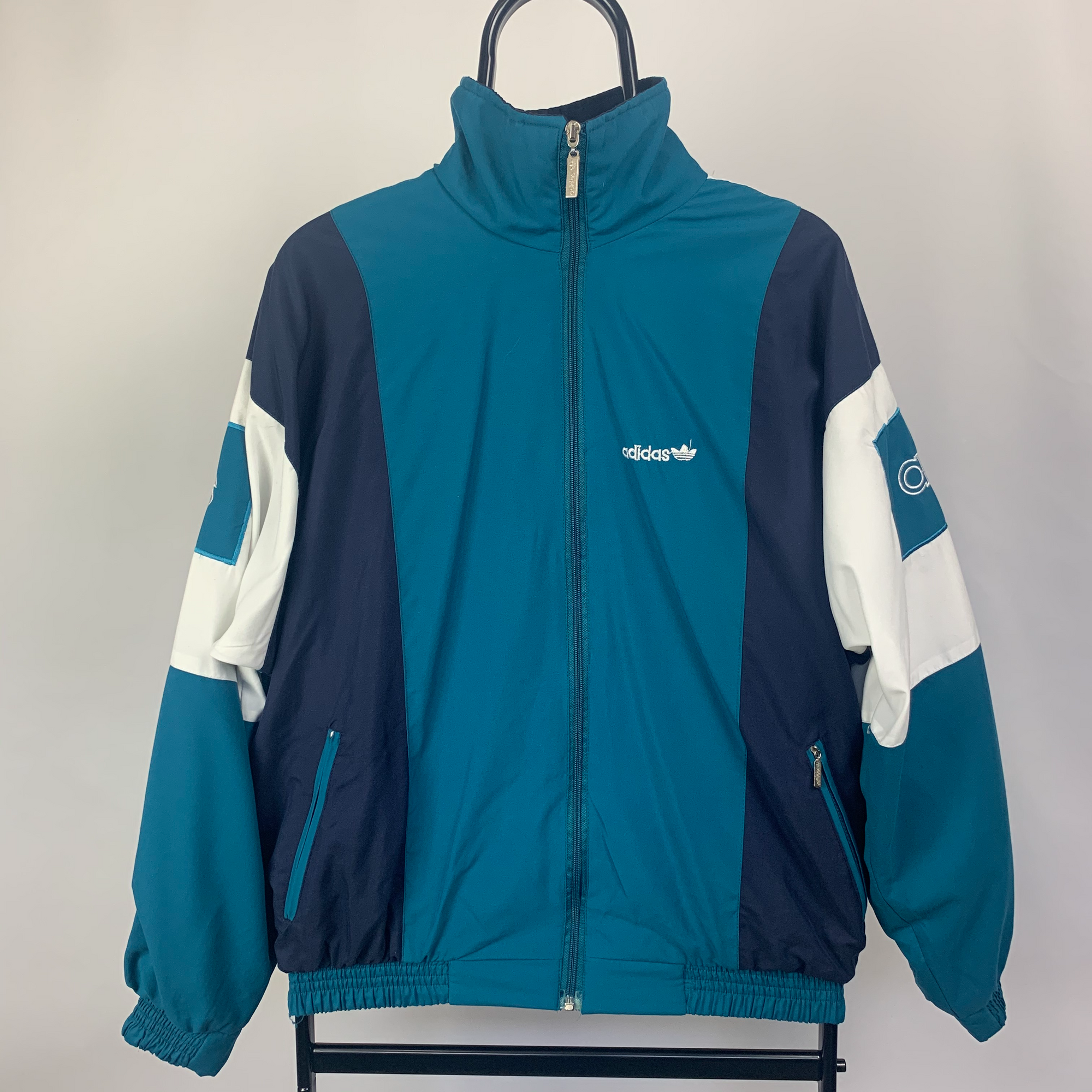 Vintage Adidas Track Jacket in Turquoise - Men's Small/Women's Medium