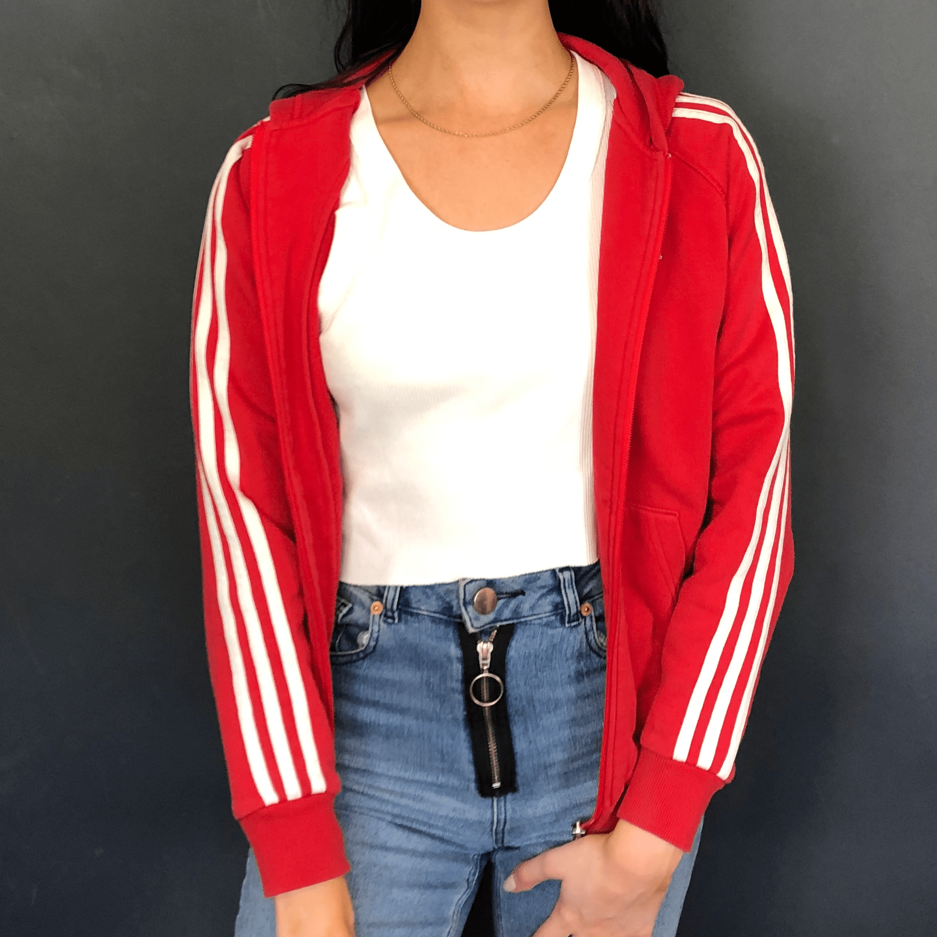 VINTAGE ADIDAS ORIGINALS TRACK JACKET - Women's Small - Vintique Clothing