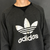Adidas Printed Logo Sweatshirt in Charcoal Grey - Large - Vintique Clothing
