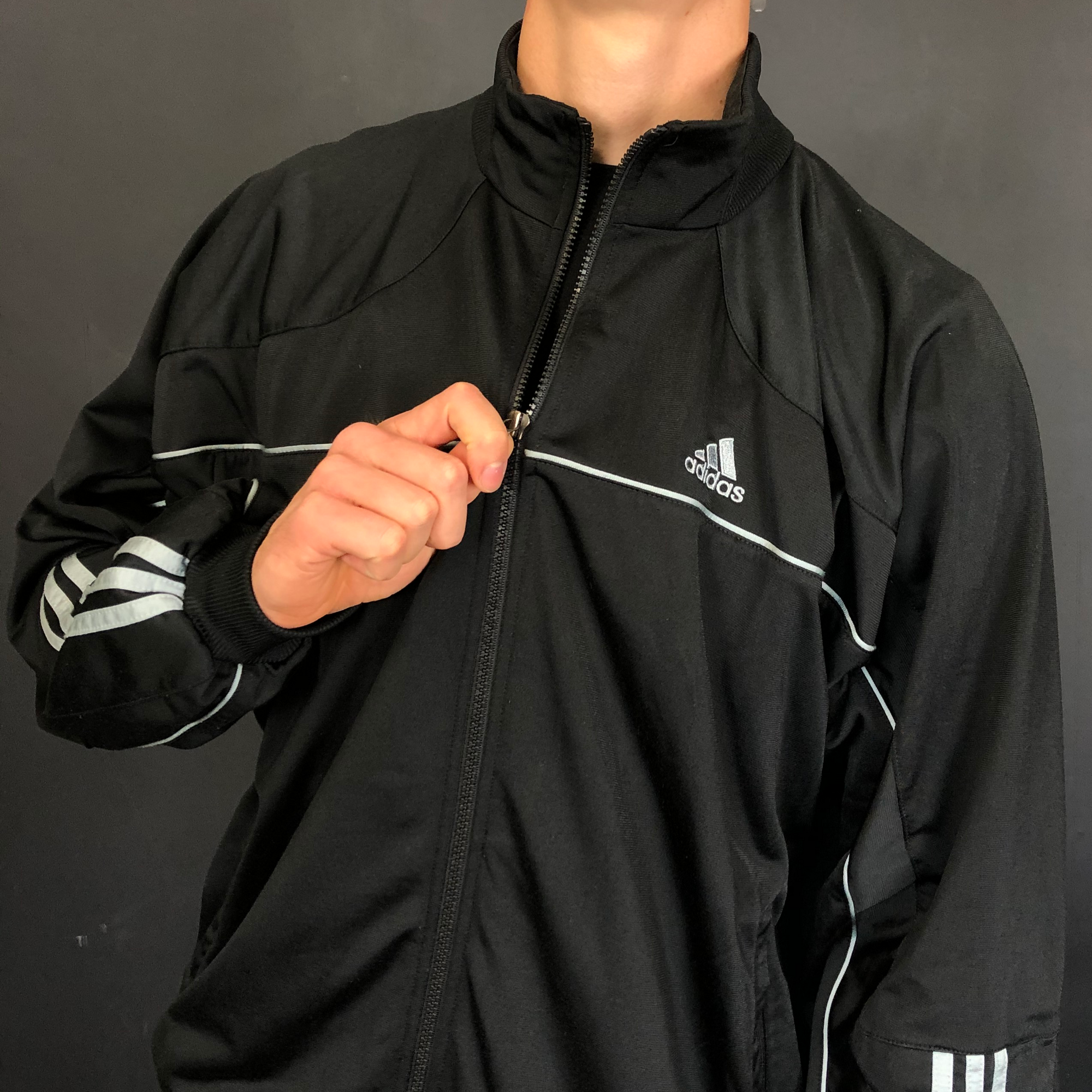 VINTAGE ADIDAS TRACK JACKET - Large - Vintique Clothing