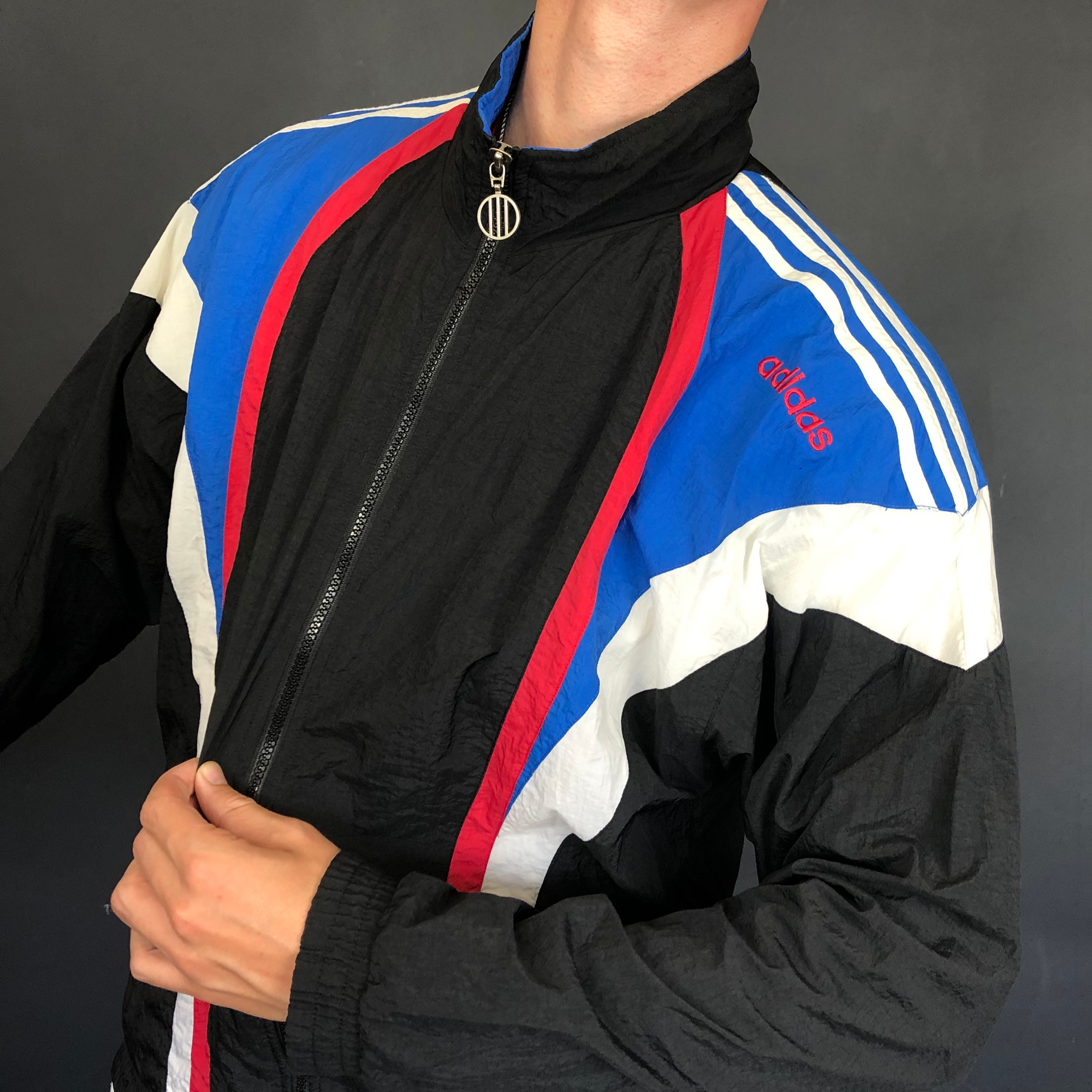 VINTAGE ADIDAS TRACK JACKET - Large - Vintique Clothing