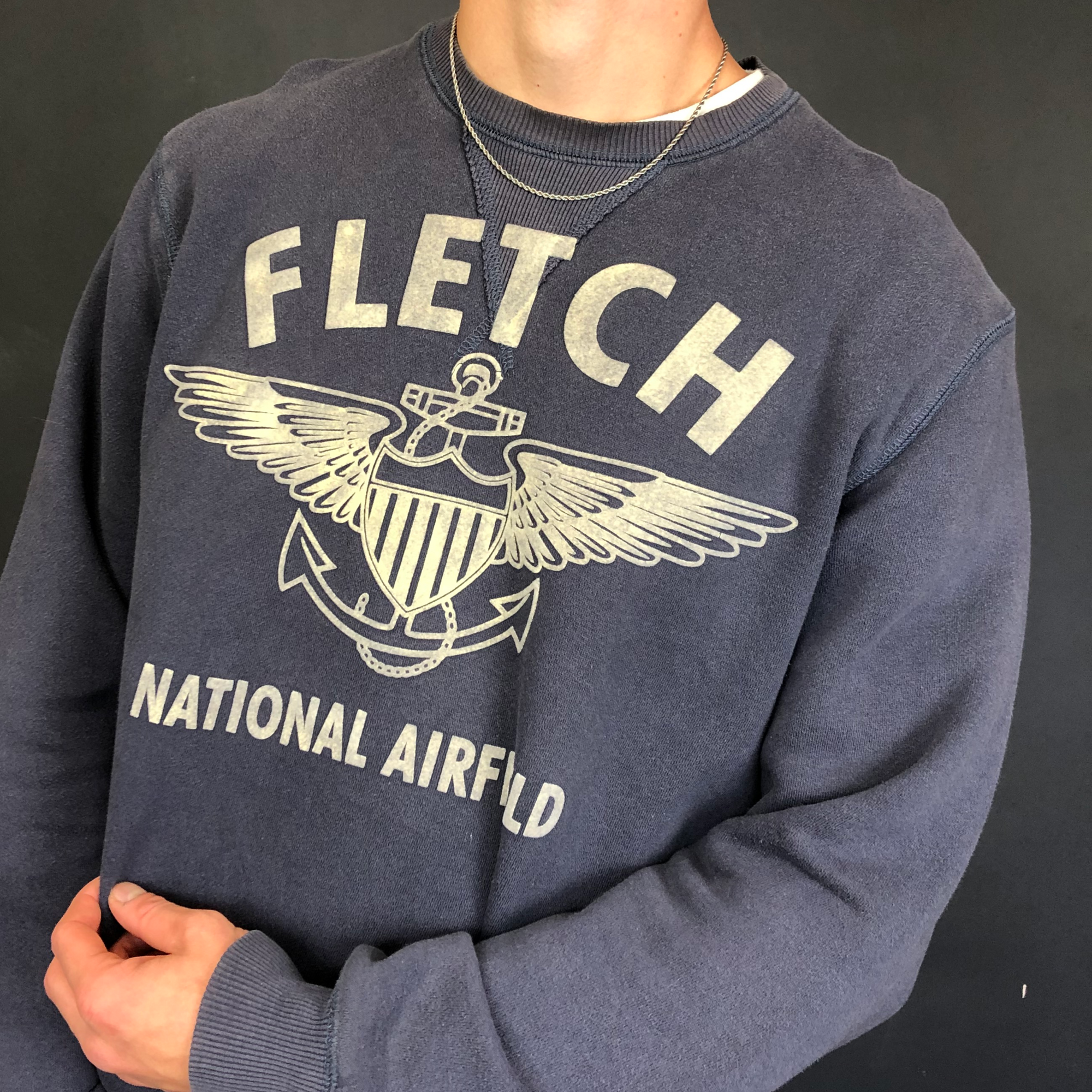 Vintage 'Fletch National Airfield' Sweatshirt - Large - Vintique Clothing