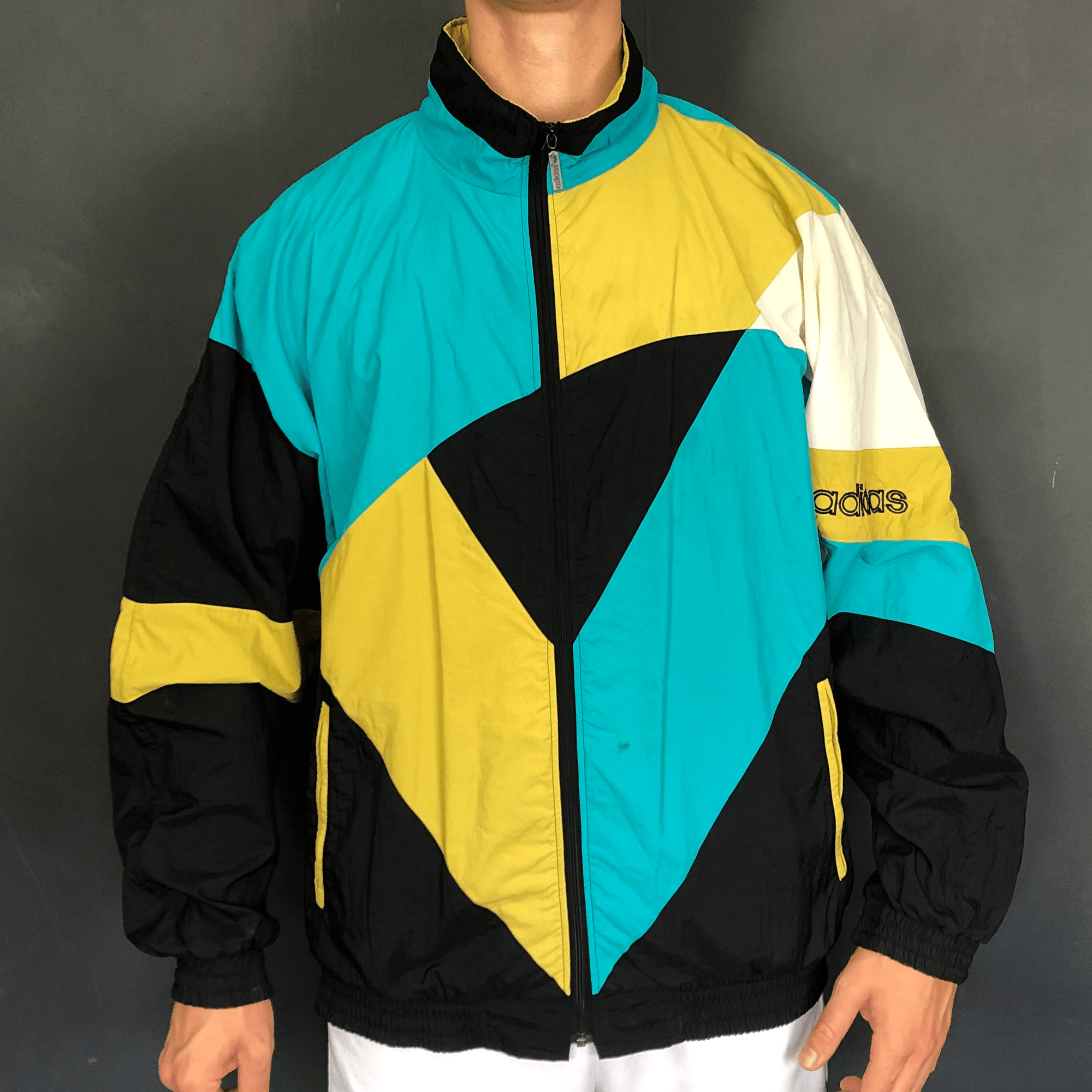 VINTAGE ADIDAS TRACK JACKET - Large - Vintique Clothing