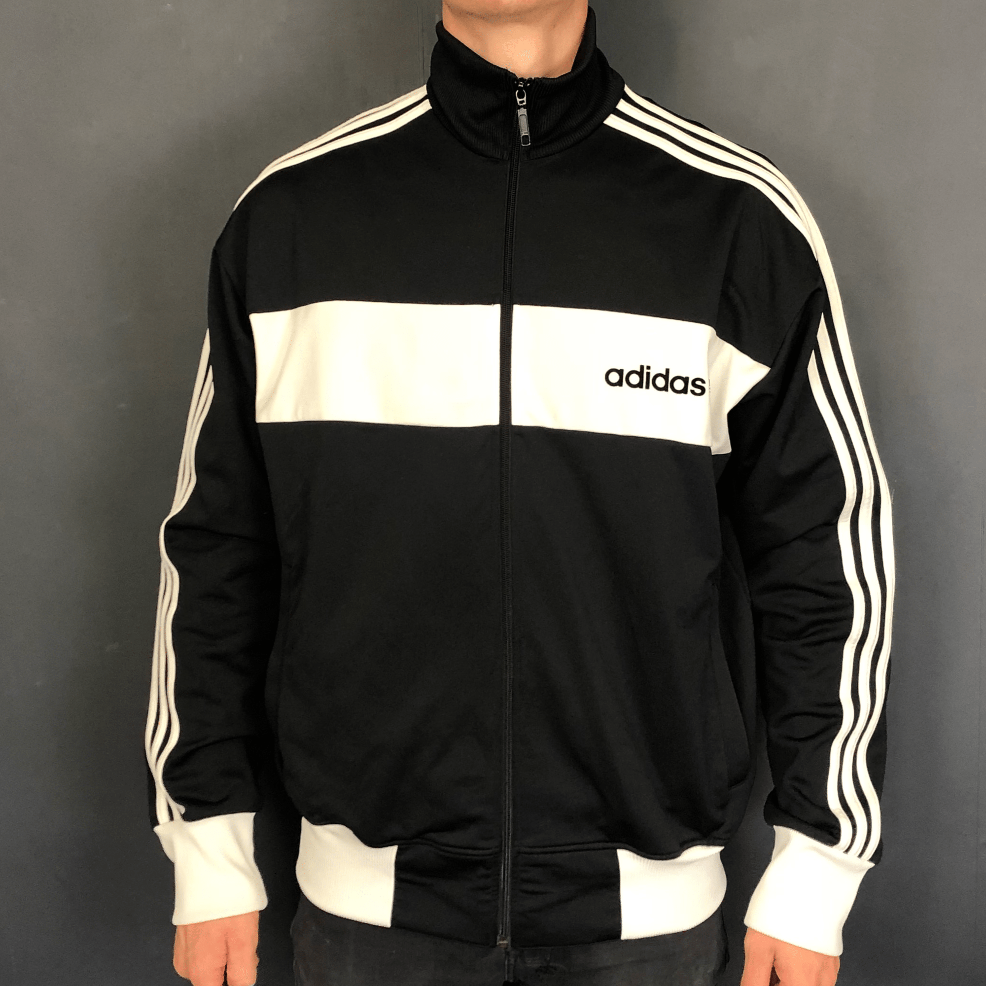 VINTAGE ADIDAS TRACK JACKET - Large - Vintique Clothing