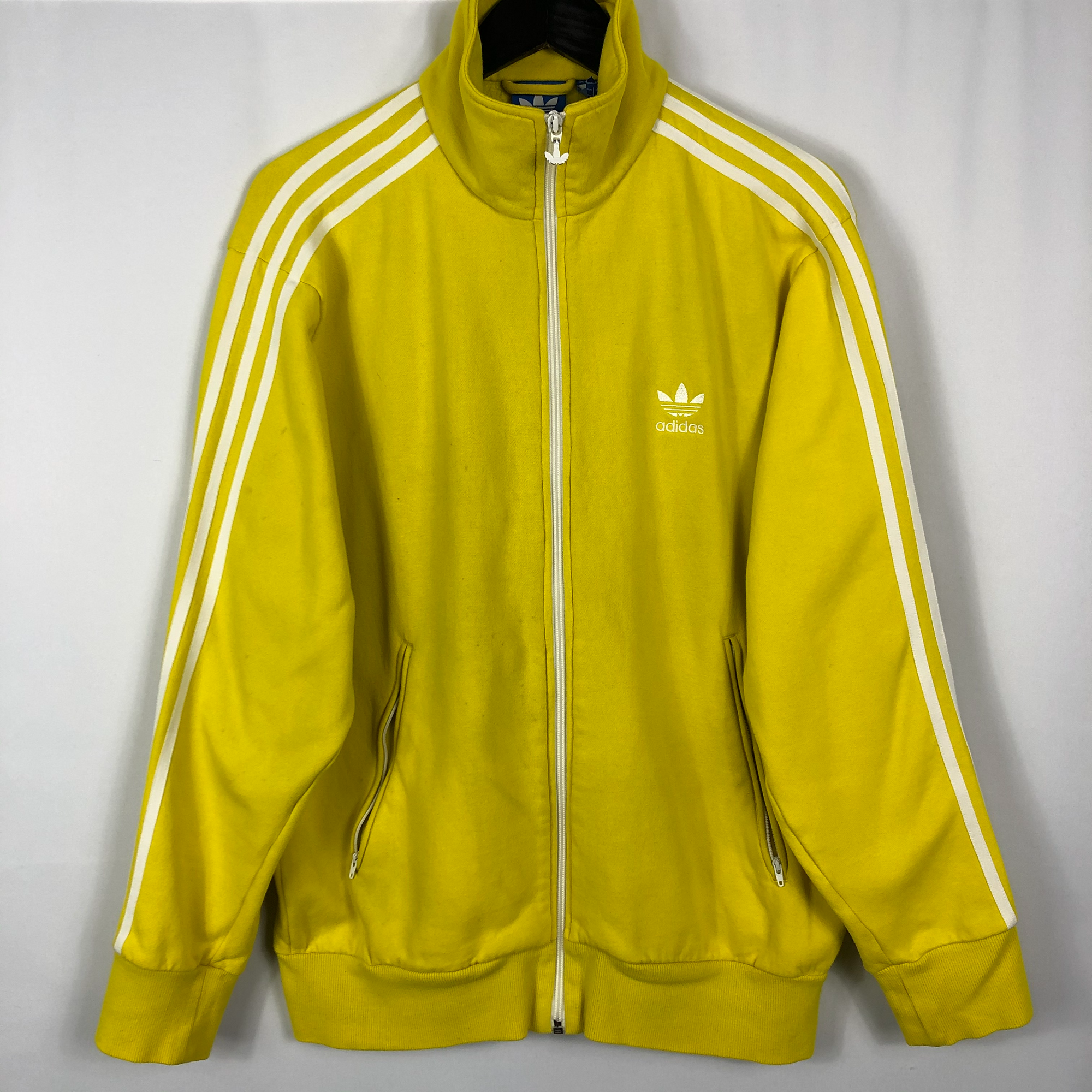 Vintage Adidas Track Jacket in Yellow - Men's Large/Women's XL