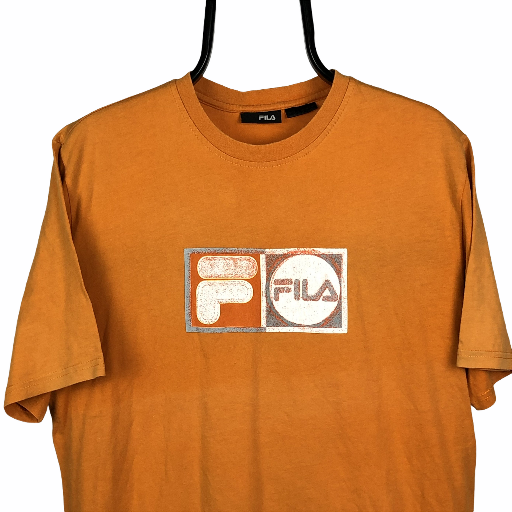 Fila Logo Tee in Orange - Men's Medium/Women's Large