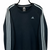 ADIDAS EMBROIDERED SMALL LOGO SWEATSHIRT IN BLACK & WHITE - MEN'S MEDIUM/WOMEN'S LARGE