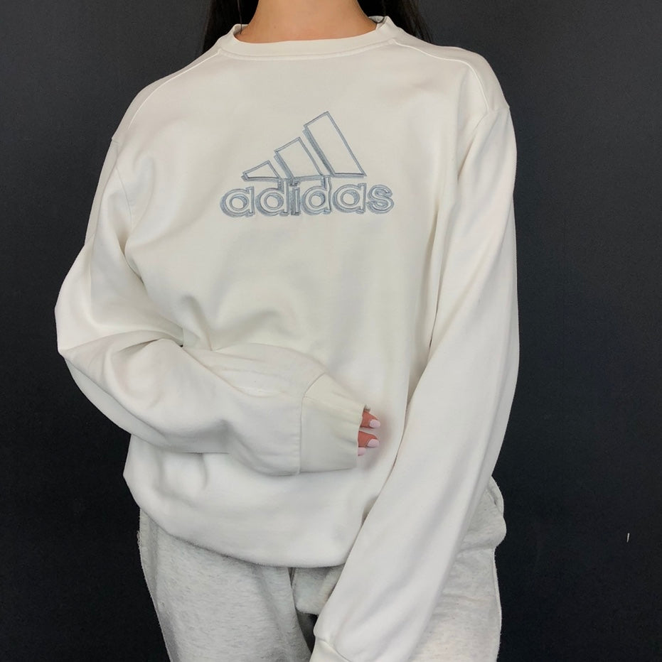 Vintage Adidas Sweatshirt with Embroidered Spellout & Logo