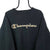 VINTAGE CHAMPION EMBROIDERED SPELLOUT SWEATSHIRT IN BLACK AND GOLD - MEN'S LARGE/WOMEN'S XL