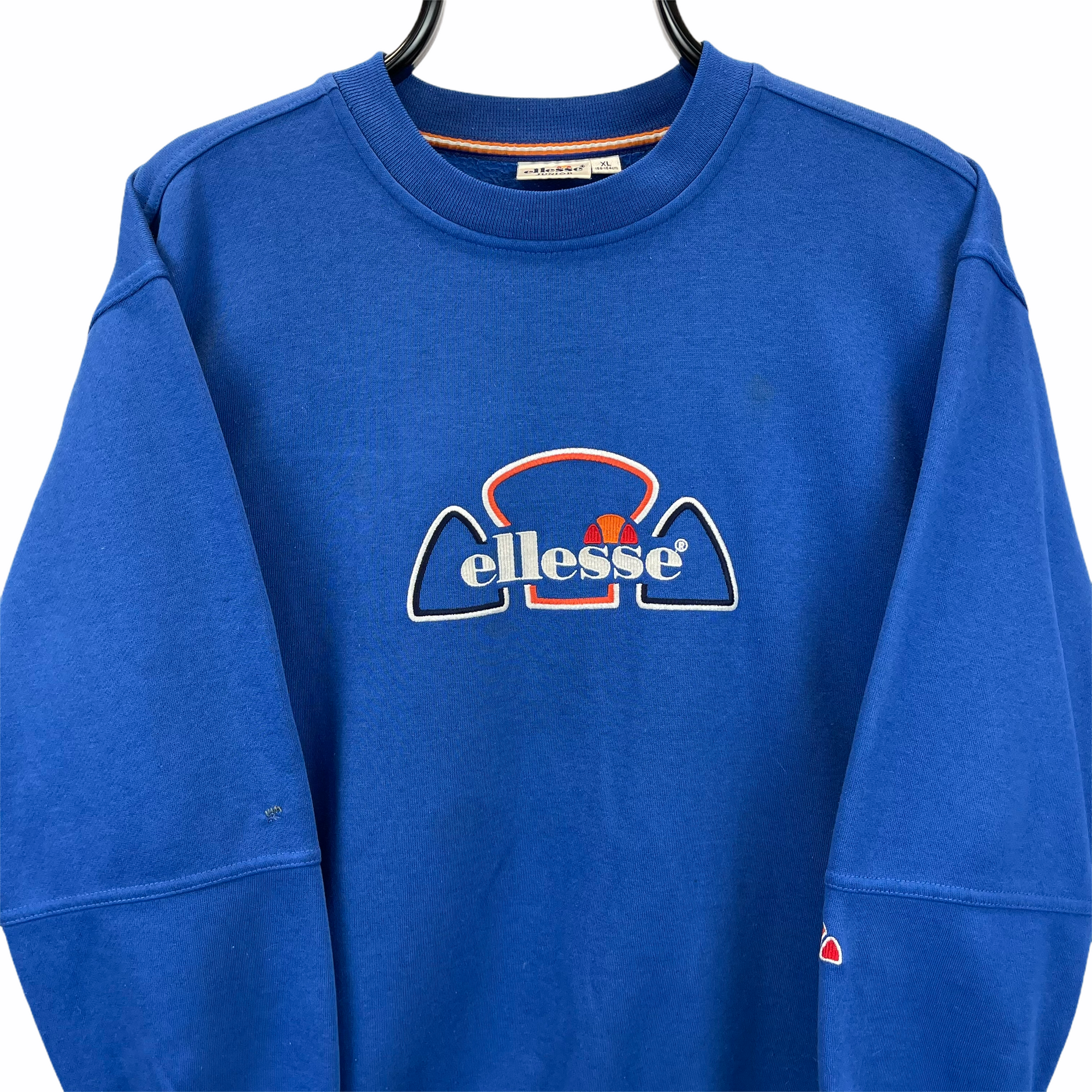 Vintage 90s Ellesse Sweatshirt in Blue - Men's Small/Women's Medium