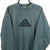 Vintage 90s Adidas Spellout Sweatshirt in Green/Blue - Men's Large/Women's XL