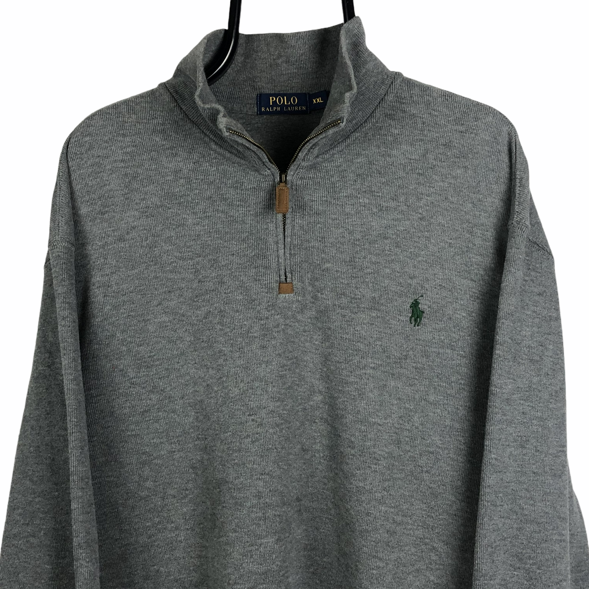 Polo 1/4 Zip Sweatshirt in Grey - Men's XXL/Women's XXXL