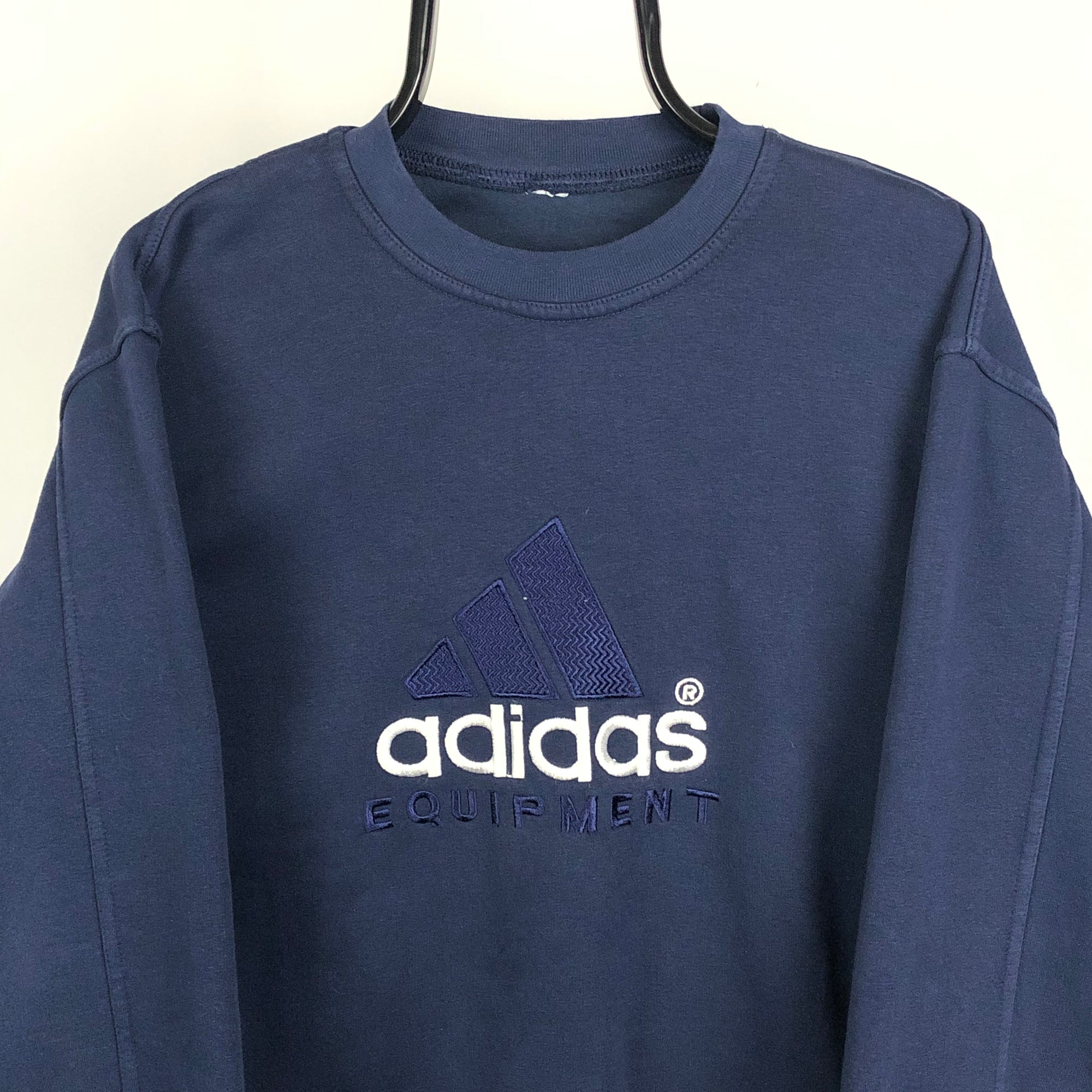 Vintage Adidas Equipment Sweatshirt in Navy - Men's Medium/Women's Large