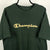 Vintage Champion Embroidered Spellout Tee in Green/Gold - Men's Large/Women's XL