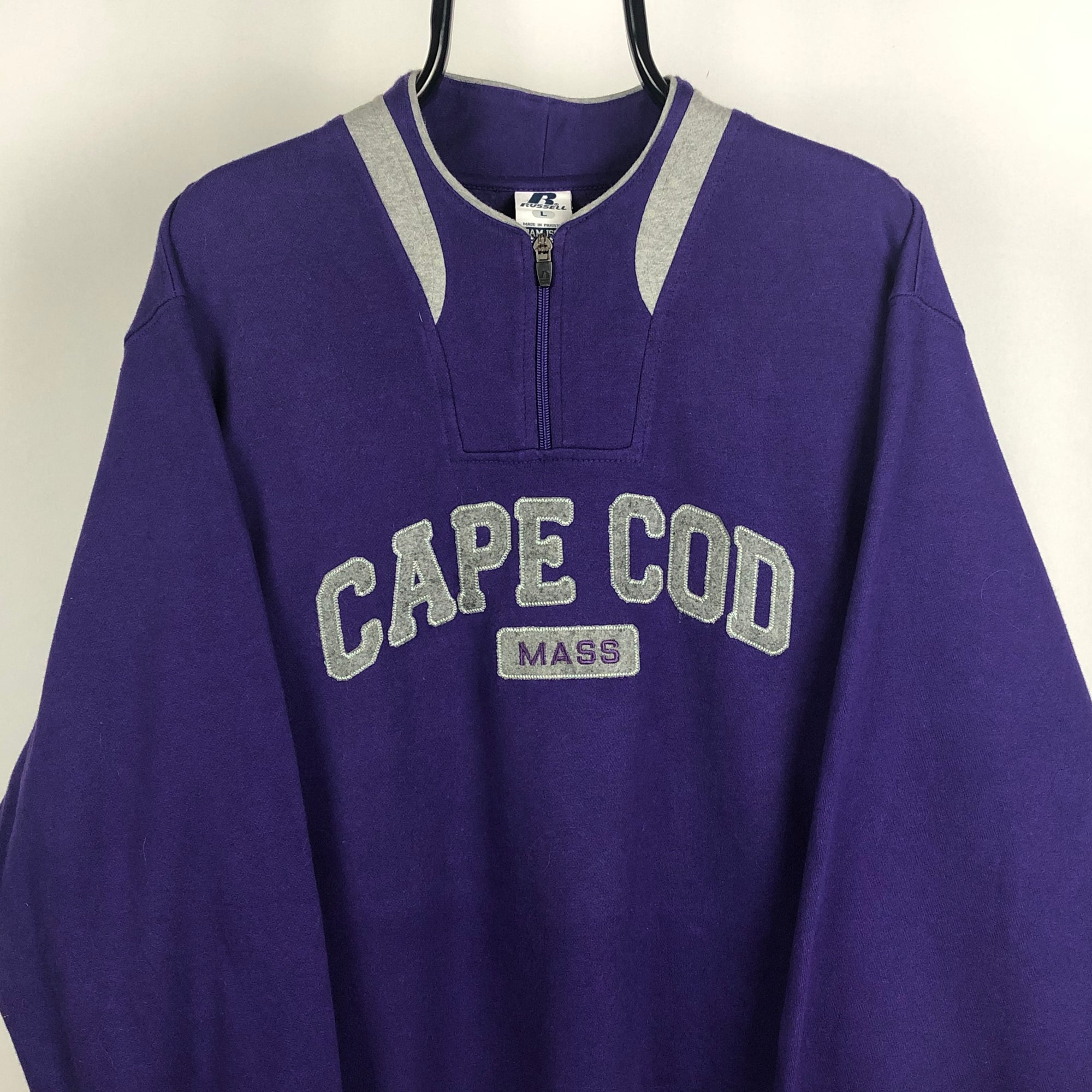 Vintage Russell Athletic 'Cape Cod' 1/4 Zip Sweatshirt - Men's Large/Women's XL