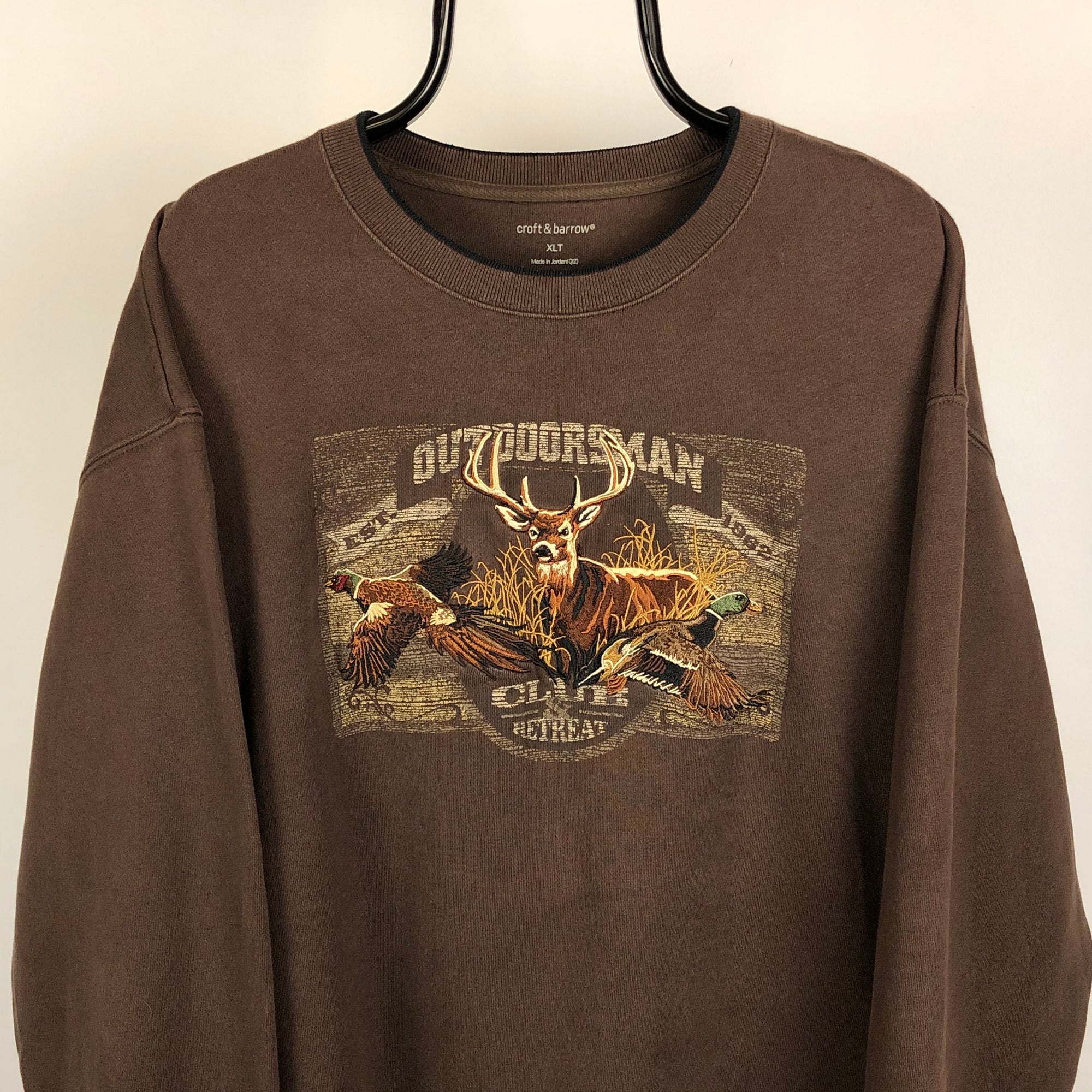 Vintage Outdoorsman Heavyweight Sweatshirt in Brown - Men's XL/Women's XXL