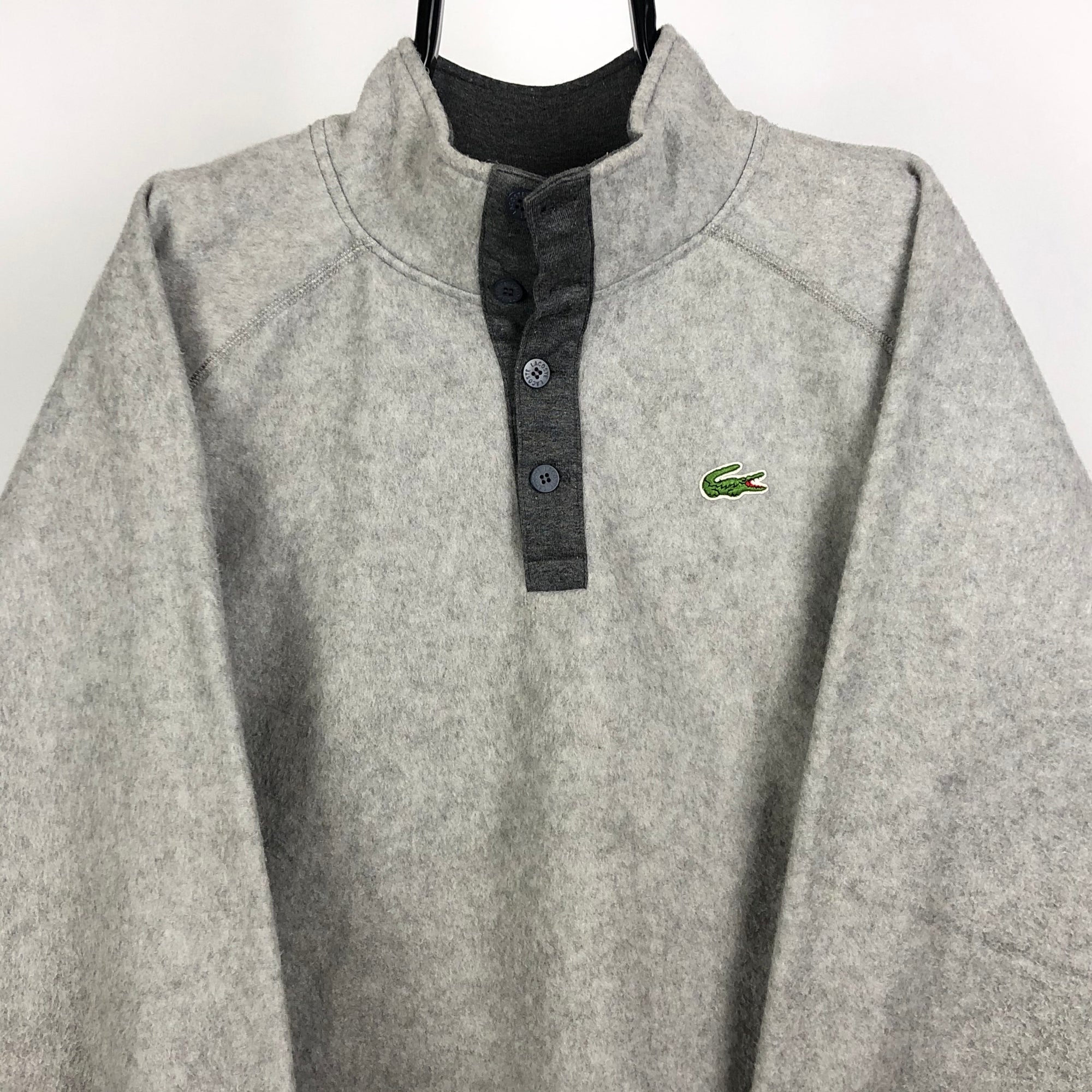 Lacoste Fleece Pullover in Grey - Men's Large/Women's XL