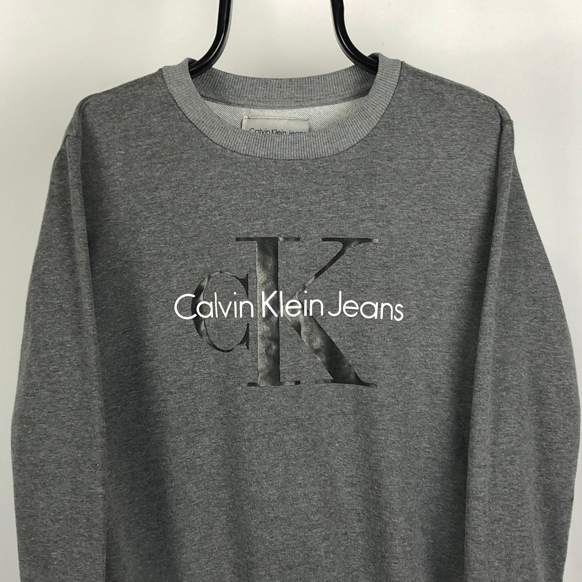 Calvin Klein Jeans Sweatshirt in Grey - Men's Small/Women's Medium