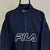 Vintage Fila Spellout Fleece in Navy - Men's Large/Women's XL