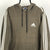 Vintage 90s Adidas Embroidered Small Logo Hoodie in Brown - Men's Medium/Women's Large