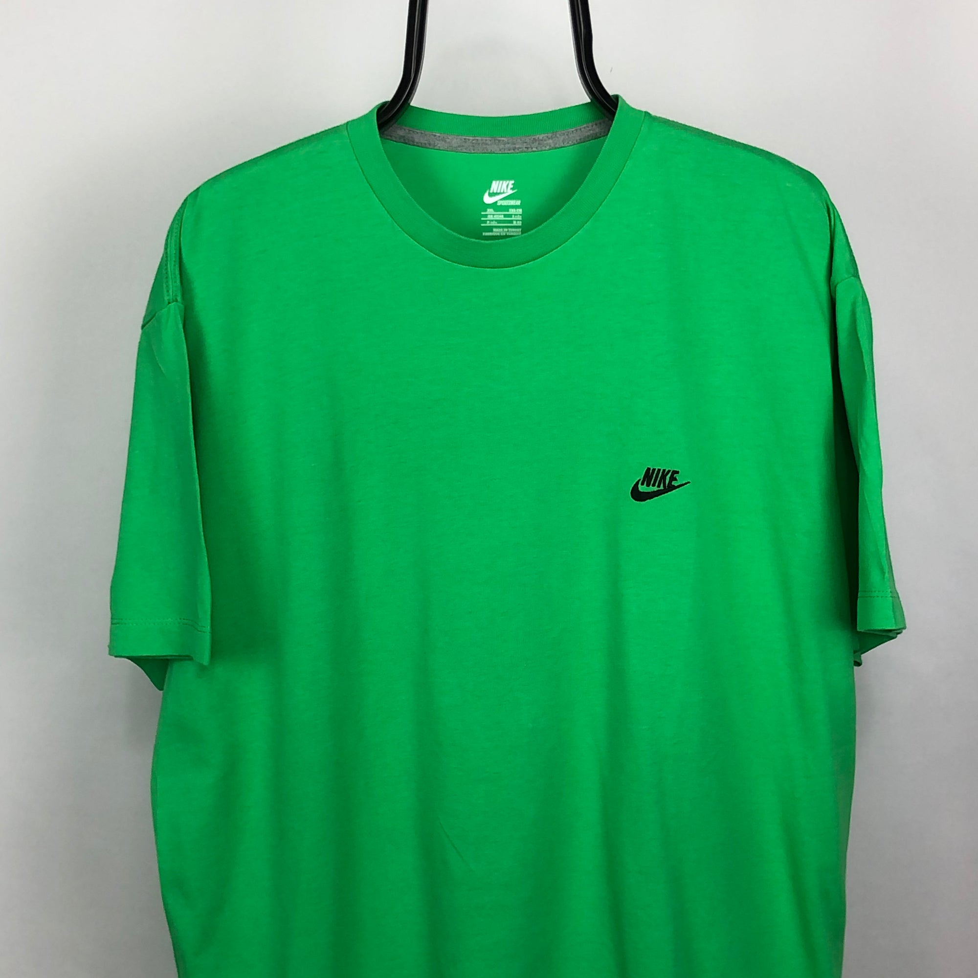 Nike Small Embroidered Spellout Tee in Green - Men's XL/Women's XXL