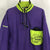 Vintage Reebok 1/4 Zip Sweatshirt in Purple/Lime Green - Men's Medium/Women's Large