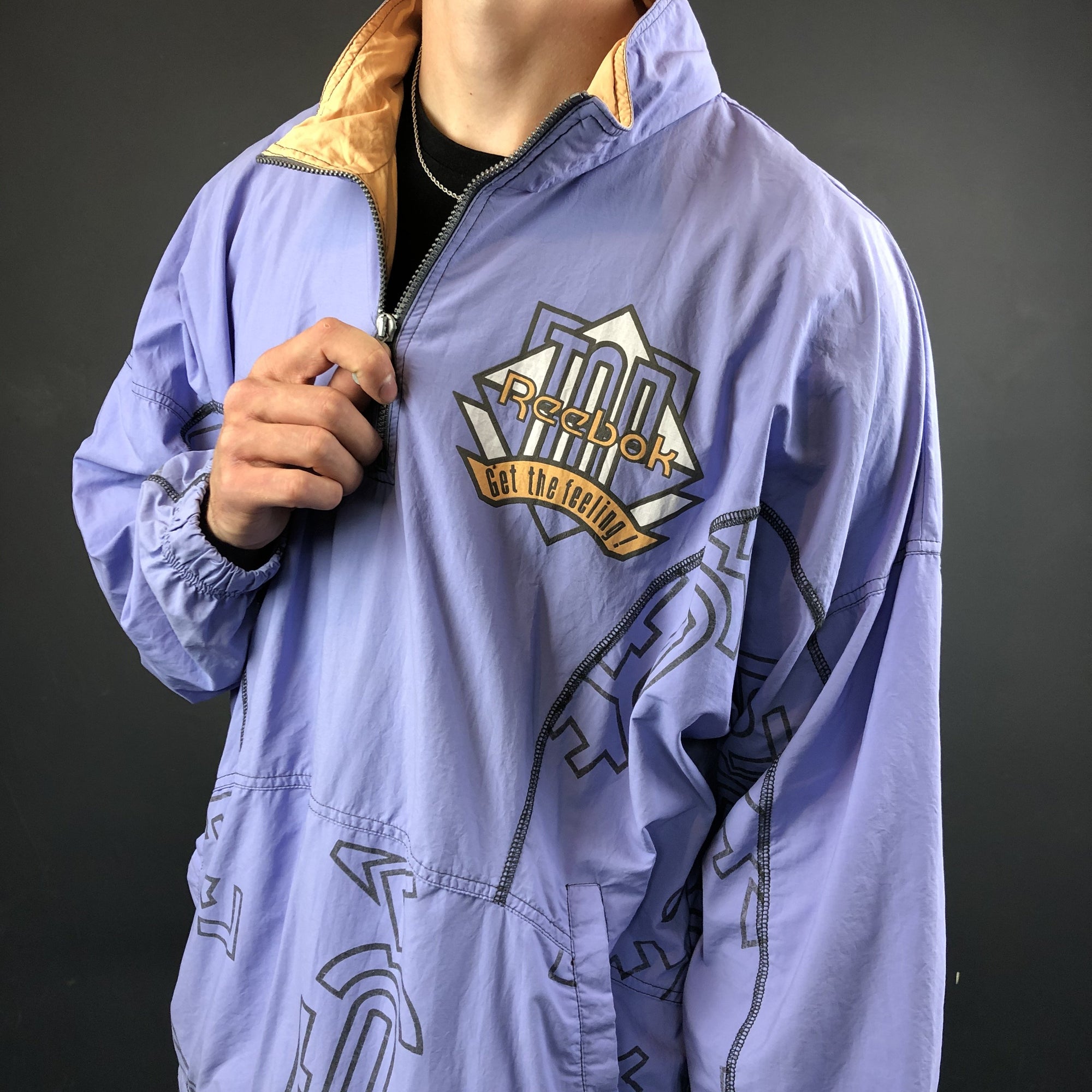 Crazy Rare VINTAGE REEBOK 'Get The Feeling' TRACK JACKET - Large - Vintique Clothing