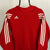 Adidas Embroidered Small Logo Hoodie in Red/Stone - Men's Medium/Women's Large