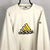 Vintage Adidas Embroidered Spellout Sweatshirt in White/Yellow - Men's XL/Women's XXL