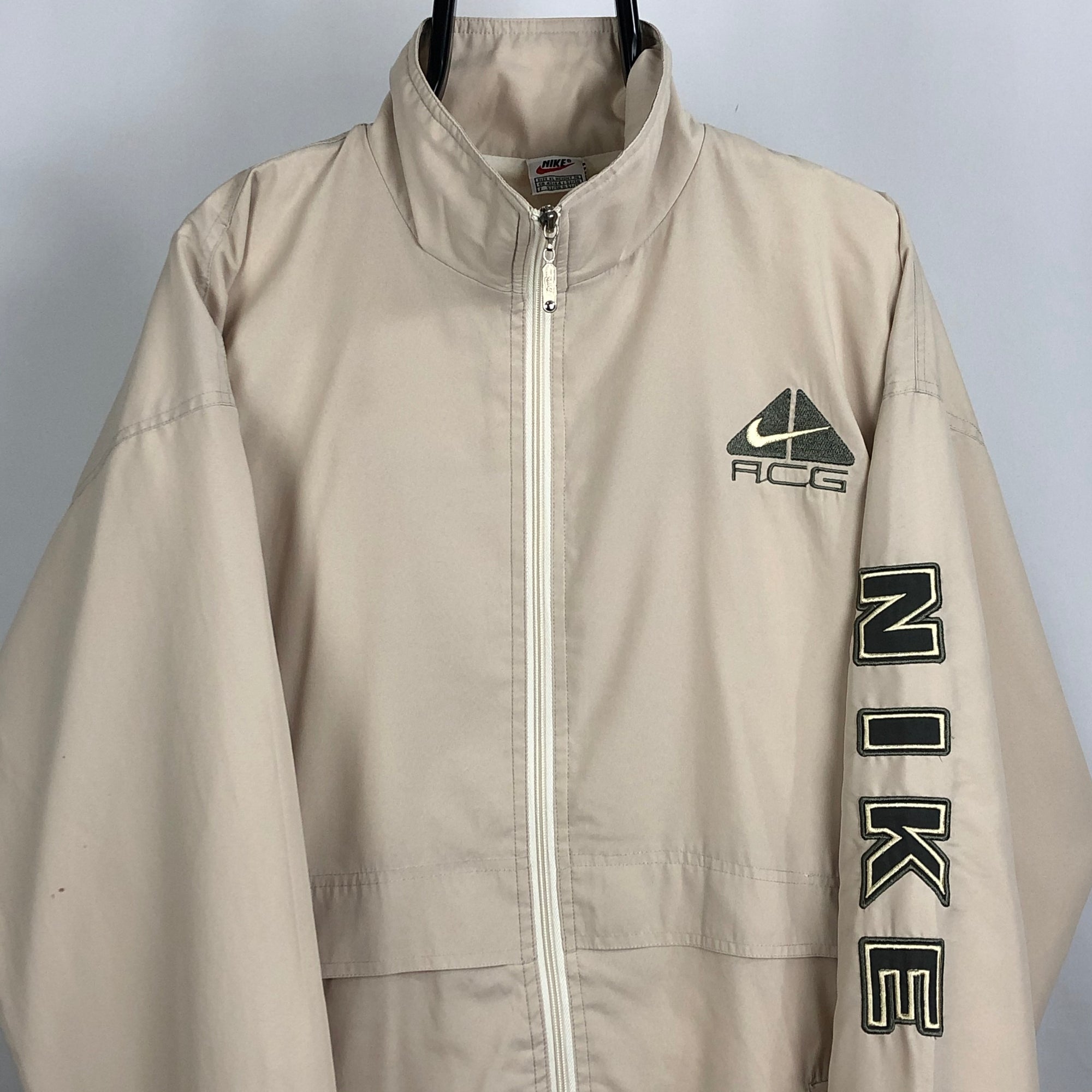 Vintage Nike ACG Beige Track Jacket - Men's XL/Women's XXL