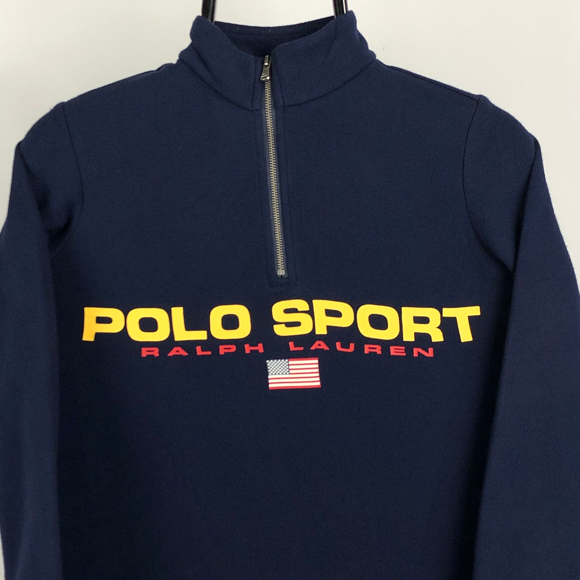Polo Sport 1/4 Zip Sweatshirt in Navy - Women's XXS