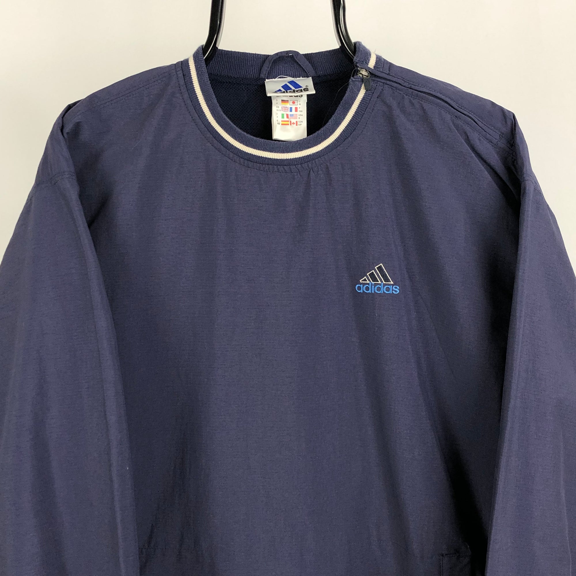Vintage Adidas Nylon Sweatshirt/Training Top - Men's Small/Women's Medium