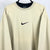 Vintage Nike Embroidered Centre Swoosh Sweatshirt in Beige - Men's XL/Women's XXL