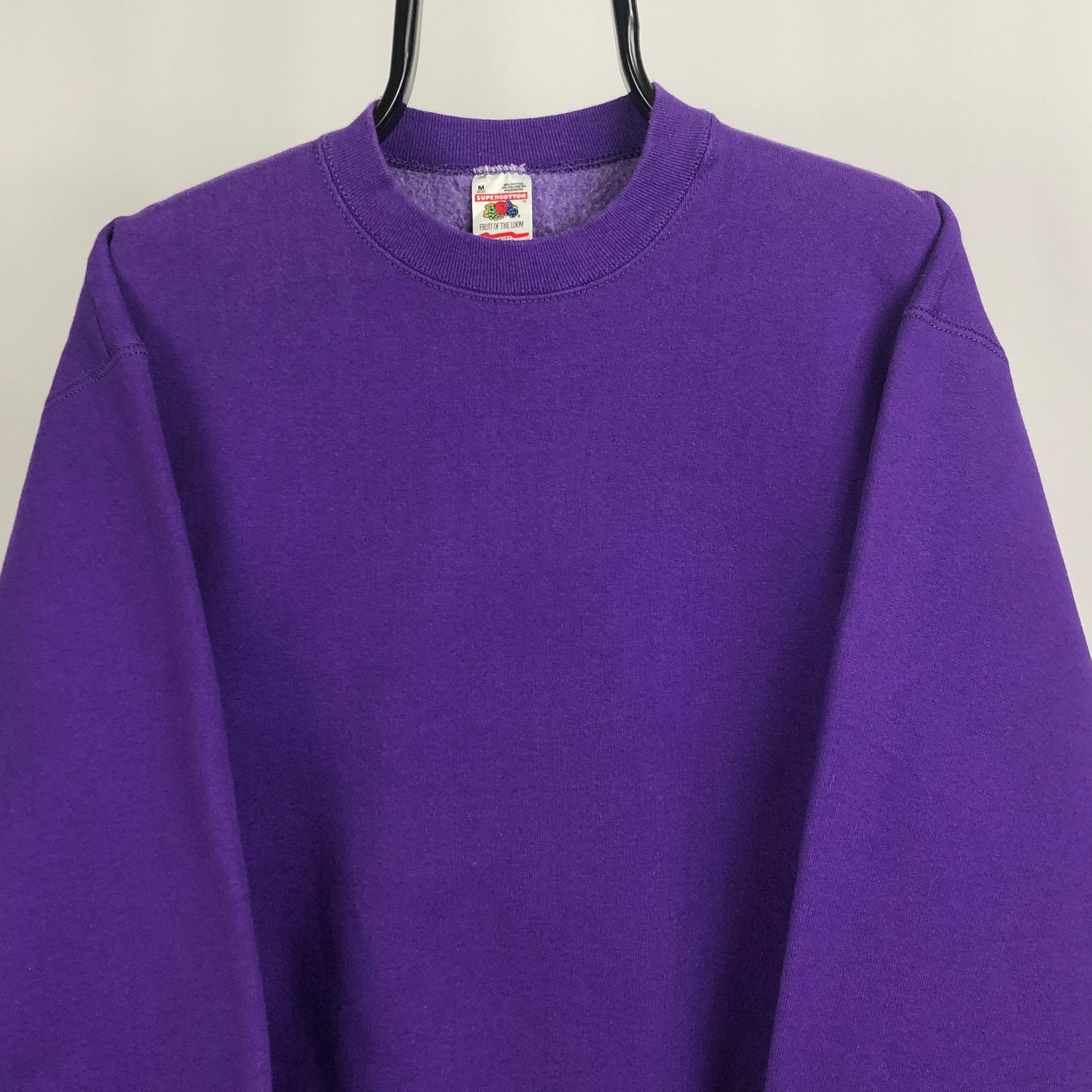 Vintage Heavyweight Sweatshirt in Purple - Men's Medium/Women's Large